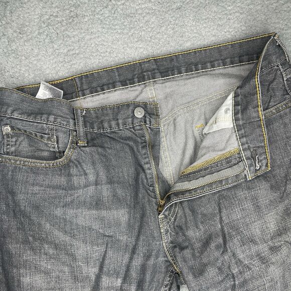 Levis 514 Straight Fit Jeans Mens 36 x 32 Gray Cotton Grey - Picture 8 of 15